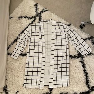 long sleeve sweater grid design